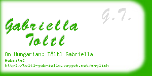 gabriella toltl business card